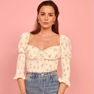 Reformation Haven Linen Top